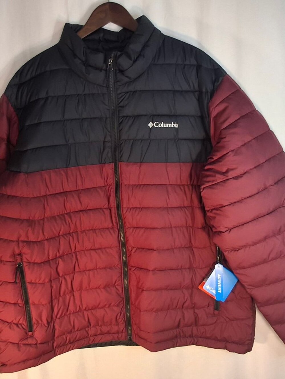 NWT Columbia Powder Lite II Jacket Men's XXL Red Omni-Heat Puffer